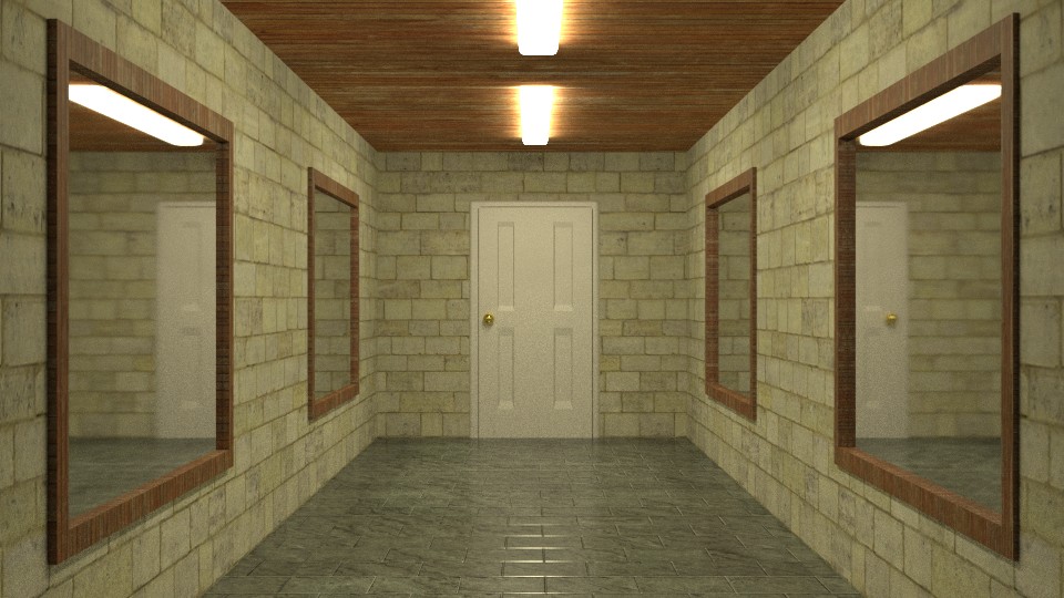 Hallway Scene - Cycles preview image 1